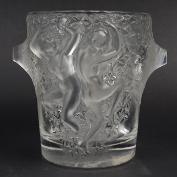 MARC LALIQUE - GANYMEDE CRYSTAL VASE circa 1955