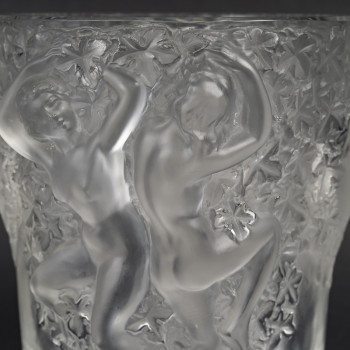 MARC LALIQUE - GANYMEDE CRYSTAL VASE circa 1955