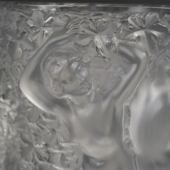 MARC LALIQUE - GANYMEDE CRYSTAL VASE circa 1955