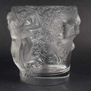 MARC LALIQUE - GANYMEDE CRYSTAL VASE circa 1955