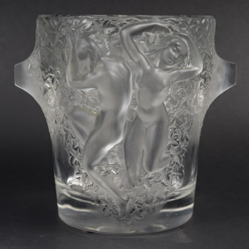 MARC LALIQUE - GANYMEDE CRYSTAL VASE circa 1955