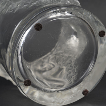 MARC LALIQUE - GANYMEDE CRYSTAL VASE circa 1955