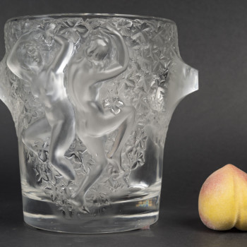 MARC LALIQUE - GANYMEDE CRYSTAL VASE circa 1955