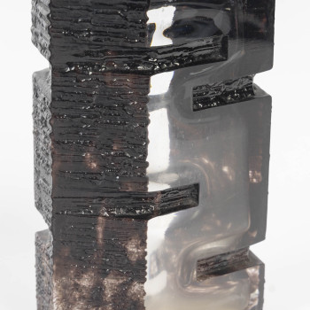 DAUM -  VASE ARGOS en cristal dessiné par CESAR BALDACCINI (1921-1998)