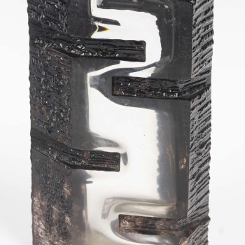 DAUM -  VASE ARGOS en cristal dessiné par CESAR BALDACCINI (1921-1998)