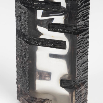 DAUM -  VASE ARGOS en cristal dessiné par CESAR BALDACCINI (1921-1998)