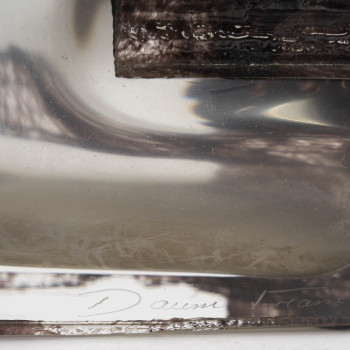 DAUM -  VASE ARGOS en cristal dessiné par CESAR BALDACCINI (1921-1998)