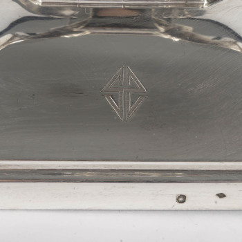 Pair of Art Deco solid silver candelabra by Leroy, circa 1930