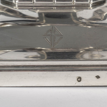 Pair of Art Deco solid silver candelabra by Leroy, circa 1930