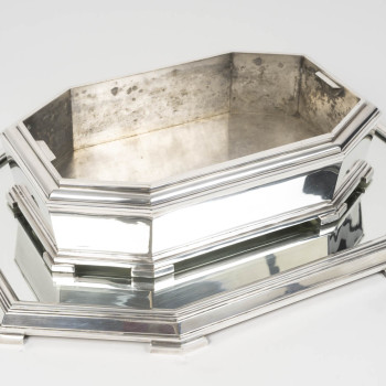 Ravinet d'Enfert - Centerpiece and Matching Planter in Solid Silver Art Deco Period