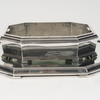 Ravinet d'Enfert - Centerpiece and Matching Planter in Solid Silver Art Deco Period