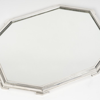 Ravinet d'Enfert - Centerpiece and Matching Planter in Solid Silver Art Deco Period