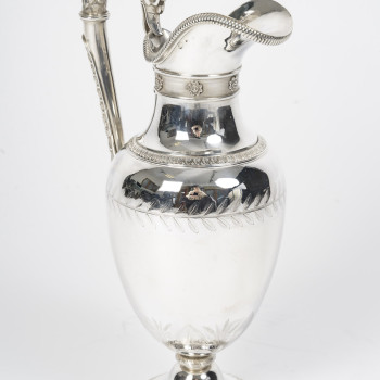 Ovoid Ewer in Solid Silver, Empire Period (1809–1818)