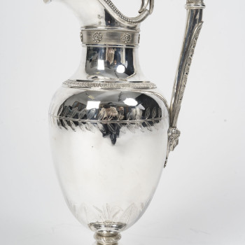 Ovoid Ewer in Solid Silver, Empire Period (1809–1818)
