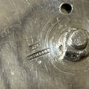 GUTIERREZ - Centre de table en forme de citrouille en argent massif Circa 1970