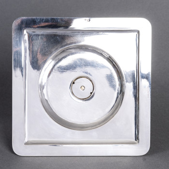 JEAN E. PUIFORCAT - Saucière et son intérieur en argent massif Epoque ART  DECO