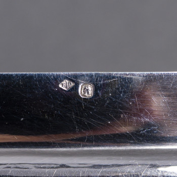 JEAN E. PUIFORCAT - Sauce Boat and Interior in Solid Silver, Art Deco Period