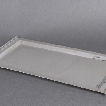 Cardeilhac – Plateau rectangulaire en argent massif, époque Art Déco