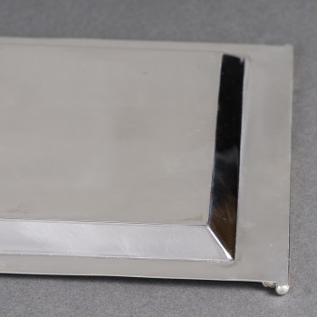 Cardeilhac – Plateau rectangulaire en argent massif, époque Art Déco