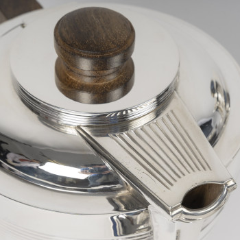 BOIN TABURET   Service thé / café 4 pièces en argent massif, Epoque ART DECO