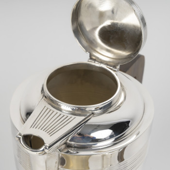 BOIN TABURET   Service thé / café 4 pièces en argent massif, Epoque ART DECO