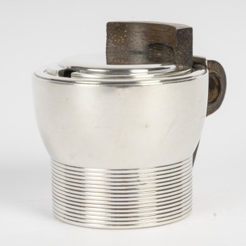 JEAN E. PUIFORCAT - Solid silver mustard pot, Art Deco, circa 1930