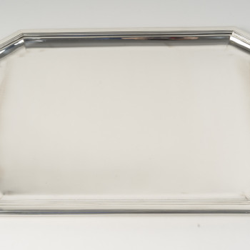 Jean E. Puiforcat - Plateau Art Déco en argent massif circa 1930
