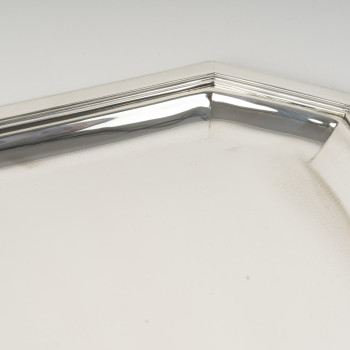 Jean E. Puiforcat - Plateau Art Déco en argent massif circa 1930