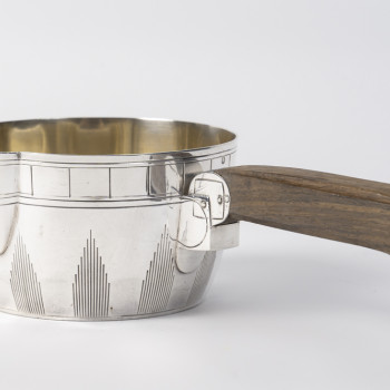 BOIN TABURET – Casserole en argent massif Epoque ART DECO
