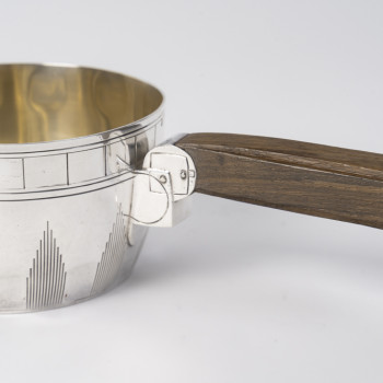 BOIN TABURET – Casserole en argent massif Epoque ART DECO