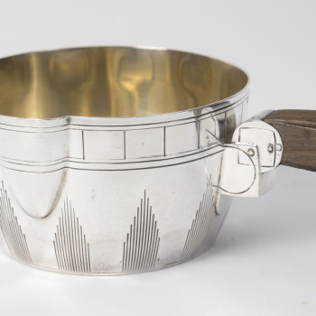 BOIN TABURET – Casserole en argent massif Epoque ART DECO
