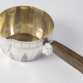 BOIN TABURET – Casserole en argent massif Epoque ART DECO