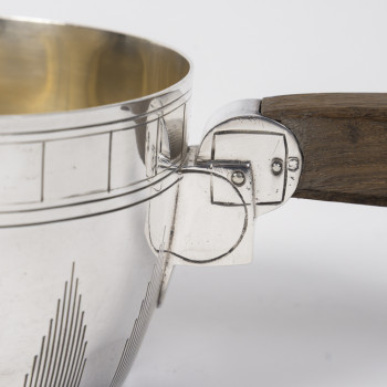 BOIN TABURET – Casserole en argent massif Epoque ART DECO