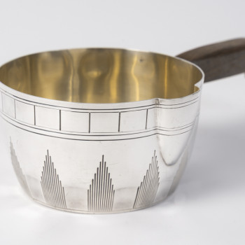BOIN TABURET – Casserole en argent massif Epoque ART DECO