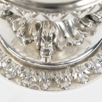 ODIOT – Drageoir couvert en argent massif Epoque NAPOLEON III