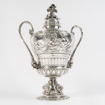ODIOT – Covered Silver Bonbonniere, Napoleon III Period