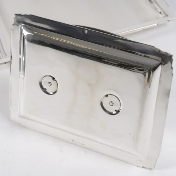 JEAN E. PUIFORCAT- Set de platerie 4 pièces en argent massif, époque Art déco