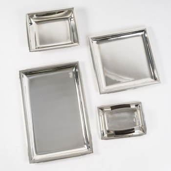 JEAN E. PUIFORCAT- Set de platerie 4 pièces en argent massif, époque Art déco