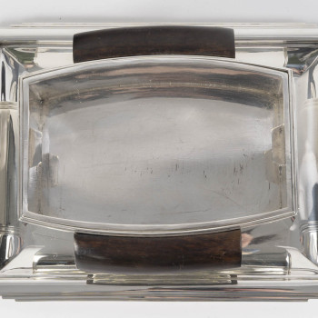 JEAN E. PUIFORCAT- Set de platerie 4 pièces en argent massif, époque Art déco