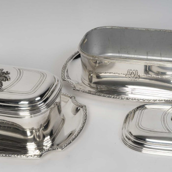 BOIN TABURET – Pair of 19th-Century Solid Silver Terrines