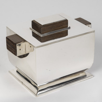 TETARD  FRERES - Service à thé et café Art déco en argent, modèle cubiste Circa 1925/1930