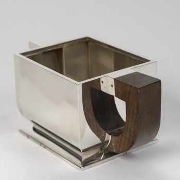 TETARD FRERES - Art Deco Silver Tea and Coffee Service, Cubist Pattern, Circa 1925/1930