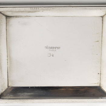 TETARD  FRERES - Service à thé et café Art déco en argent, modèle cubiste Circa 1925/1930