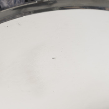 TÉTARD - Grande boîte ovale couverte argent massif moderniste, vers 1930–1940