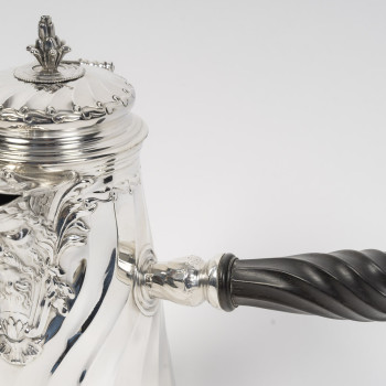 PUIFORCAT – Solid Silver Chocolate Pot – Circa late 19th century