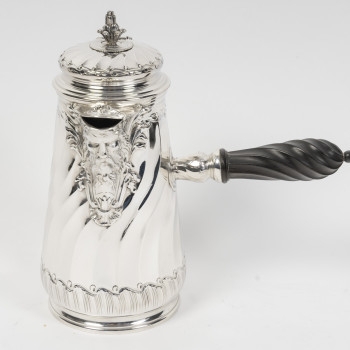 PUIFORCAT – Solid Silver Chocolate Pot – Circa late 19th century