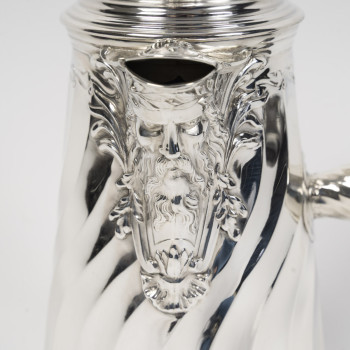 PUIFORCAT – Solid Silver Chocolate Pot – Circa late 19th century
