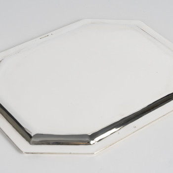 PUIFORCAT – Plateau à cartes en argent massif Epoque ART DECO