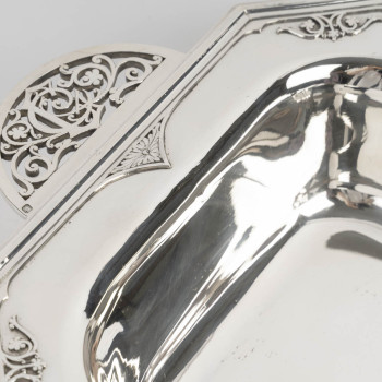 CARDEILHAC – Jatte ou corbeille en argent massif « Fer de Lance » Circa fin XIXe