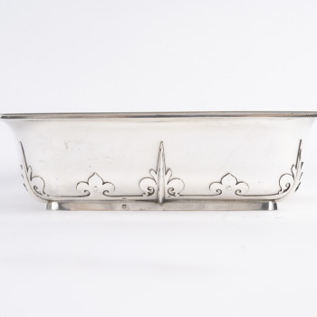 CARDEILHAC – Solid silver bowl or basket, "Fer de Lance" pattern, circa late 19th